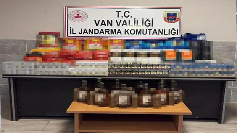 Van'da kaçak sigara, alkol ve gıda ürünü ele geçirildi