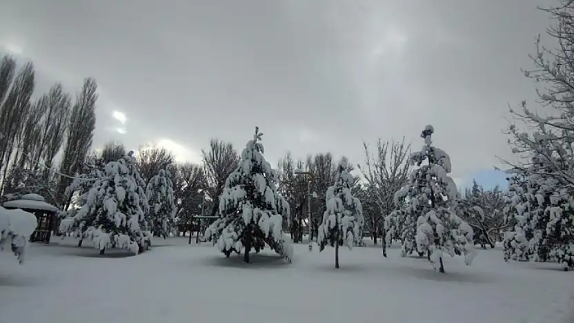 Van'da karla gelen güzellik