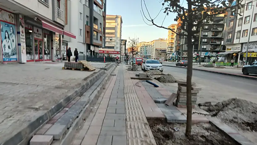 Van'da yenilenen kaldırımlara ağaç dikiliyor