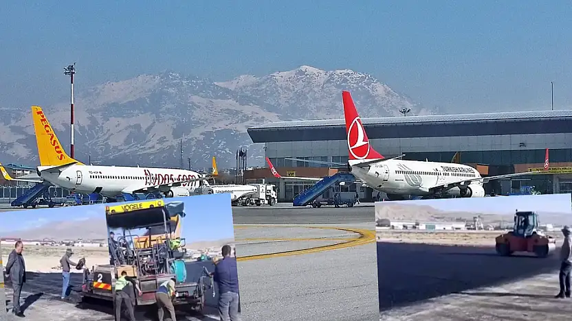 Van Ferit Melen Havalimanı'nda pist yenileme çalışmaları hızlandı