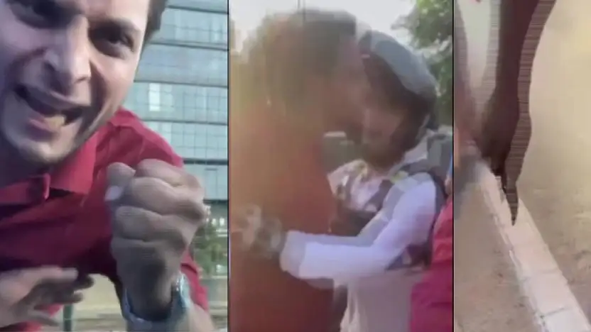 Yol kesip bıçak çekti, korku dolu anlar kameraya yansıdı