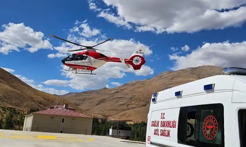 60 yaşındaki kalp hastası helikopter ambulansla Van'a sevk edildi