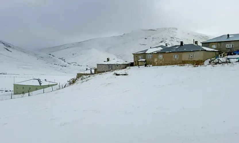 Başkale'de kar yağışı etkili oldu