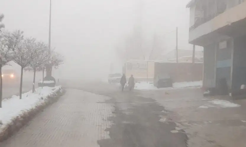 Başkale'de sis etkili oldu