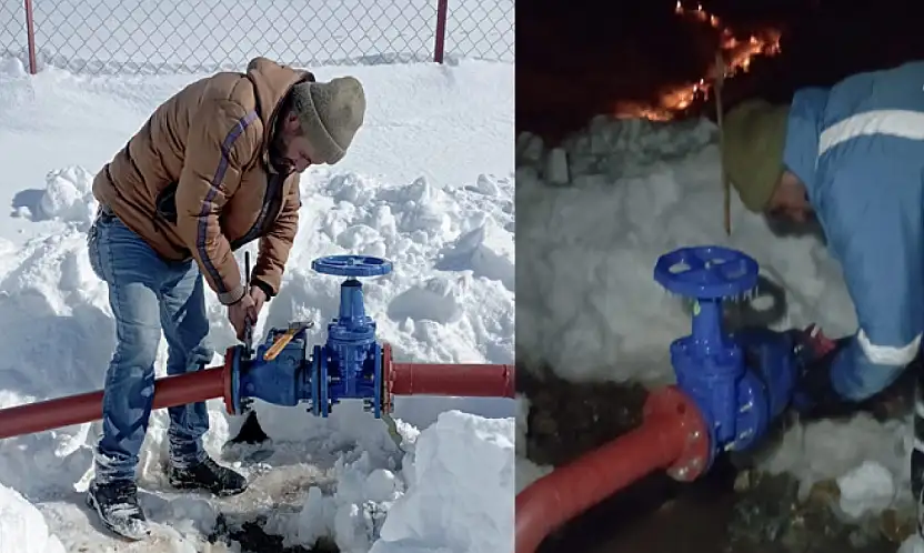 Çatak'ta çığdan zarar gören Terfi Merkezi Yeniden hizmete alındı