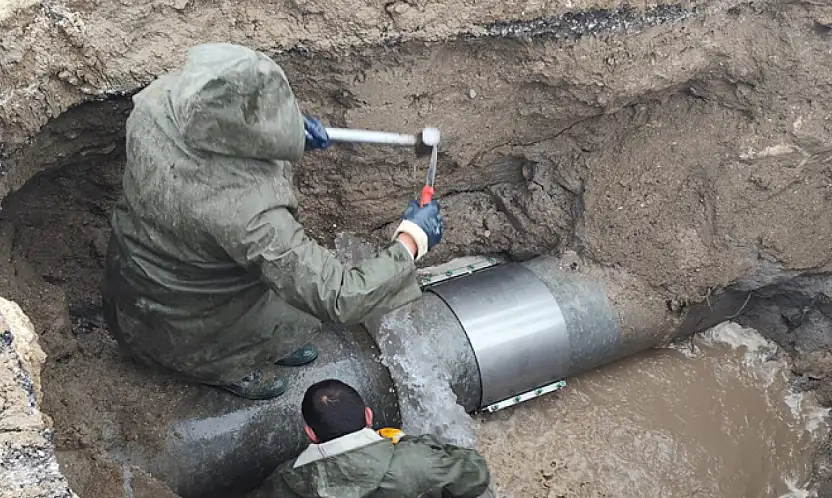 Erciş'te 500'lük ana isale hattı onarıldı