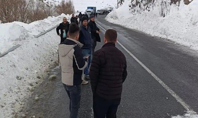 Hakkari-Van kara yoluna çığ düştü