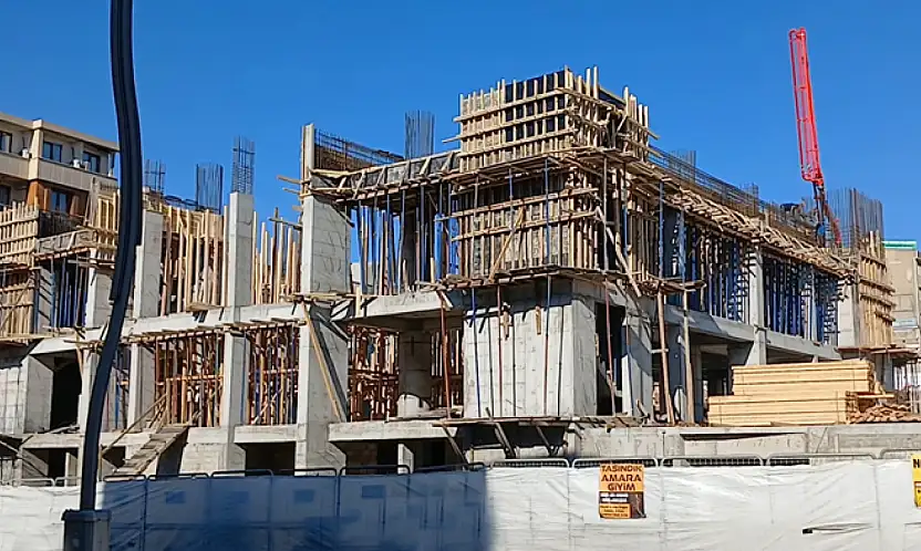 Hz. Ömer Camii inşaat çalışmaları soğuklara rağmen sürüyor