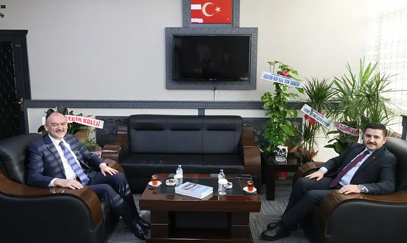 Kaymakam  Bulut'tan İl Milli Eğitim Müdürü Çandıroğlu'na hayırlı olsun ziyareti