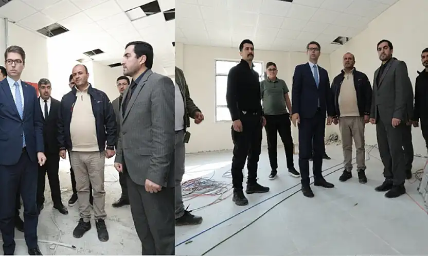 Kaymakam Karaloğlu, Kur'an kursu inşaatını inceledi