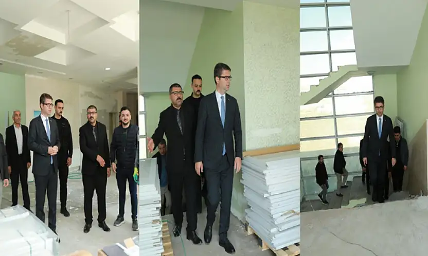 Kaymakam Karaloğlu, öğretmenevindeki tadilat çalışmalarını inceledi