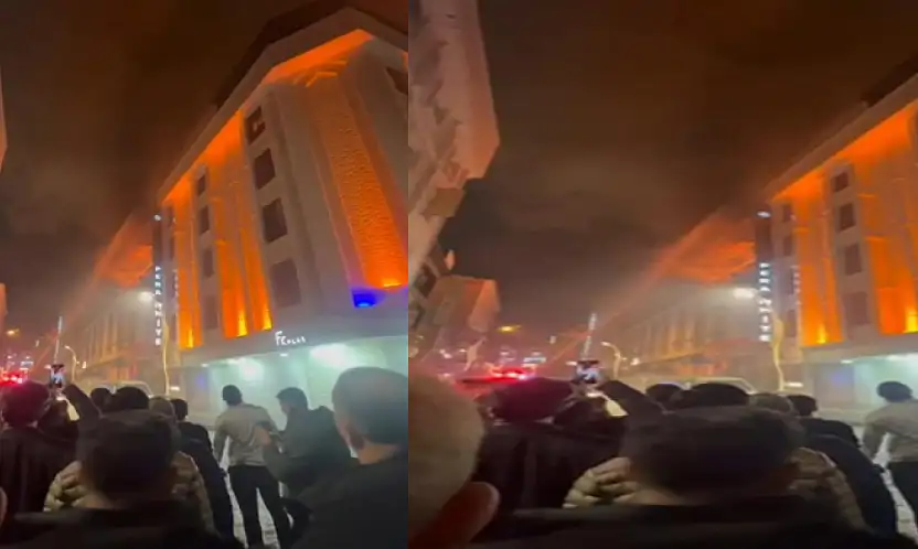 Otelin restoranında korkutan yangın