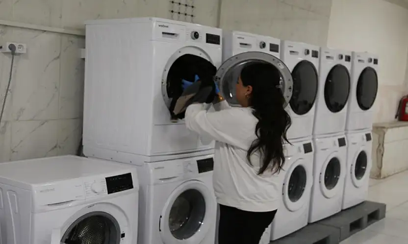 Ücretsiz çamaşırhane hizmete sunuldu