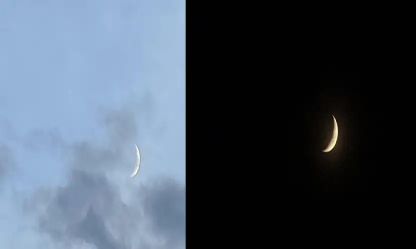 Van'da hilal kartpostallık görüntüler oluşturdu