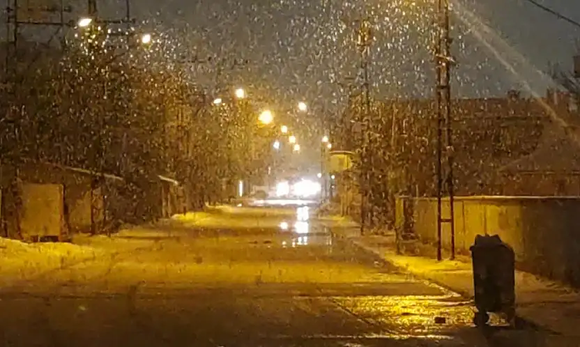 Van'da lapa lapa kar yağışı