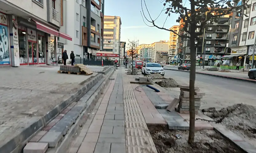 Van'da yenilenen kaldırımlara ağaç dikiliyor