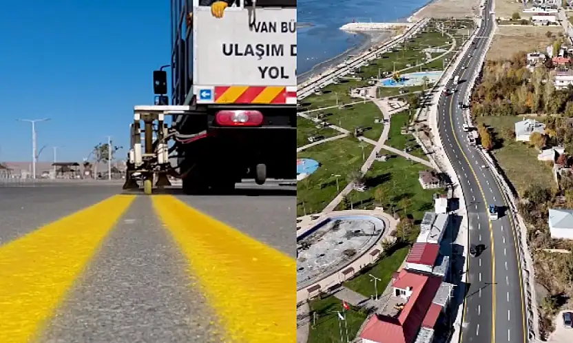 Van Gölü Sahil Yolu'nda çalışmalar tüm hızıyla sürüyor