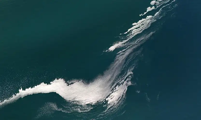 Van Gölü yüzeyindeki köpüklenme şaşırttı