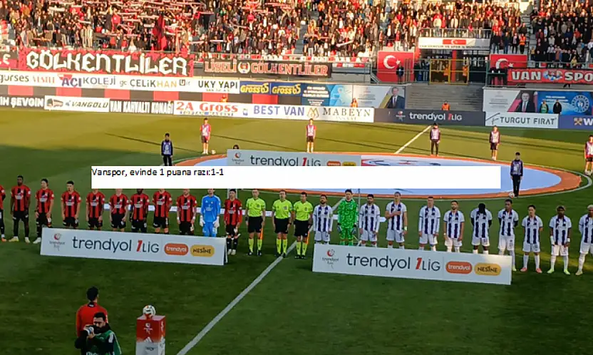 Vanspor, evinde 1 puana razı:1-1