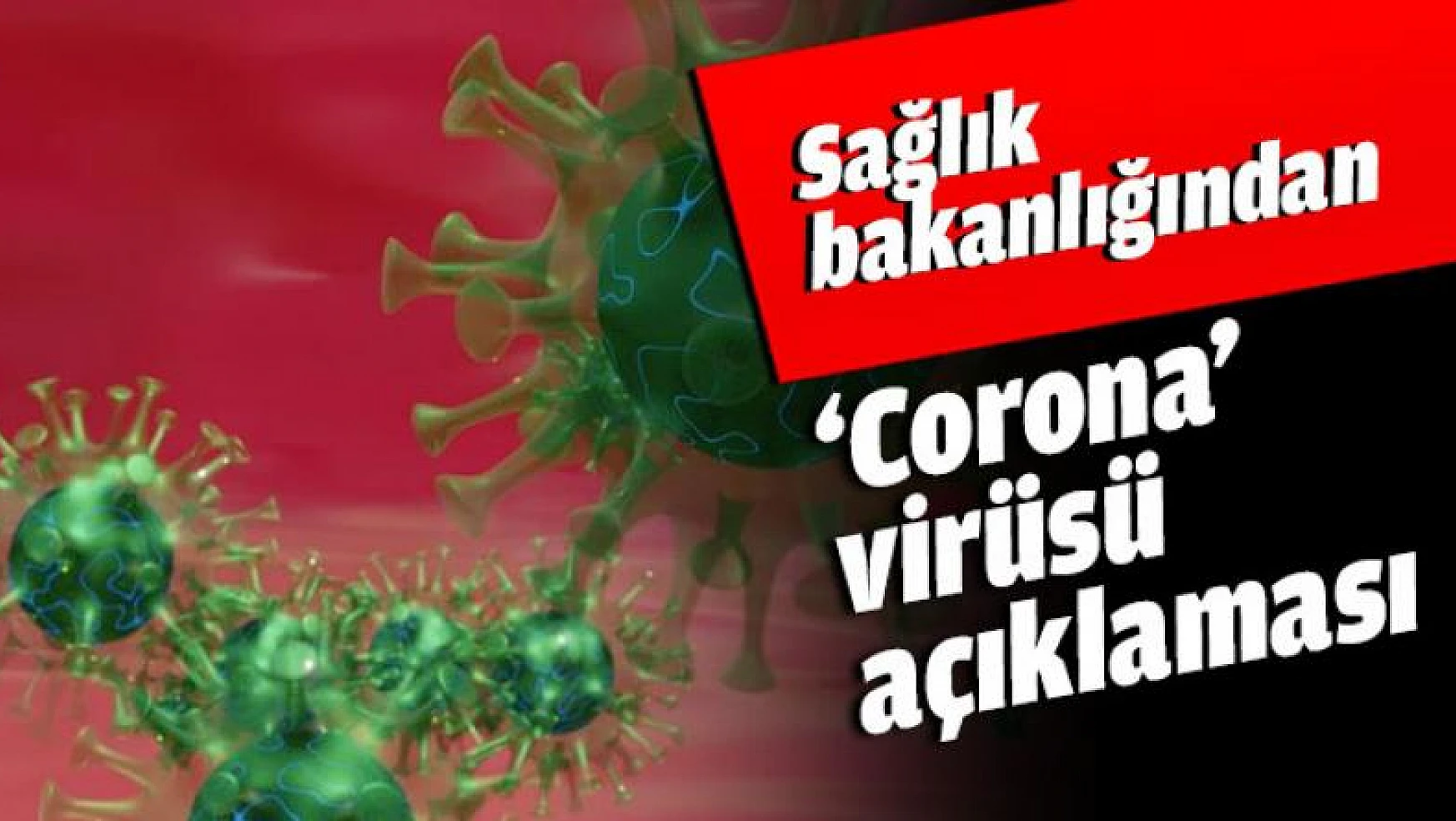 Sağlık Bakanlığı'ndan Korono Virüs Açıklaması