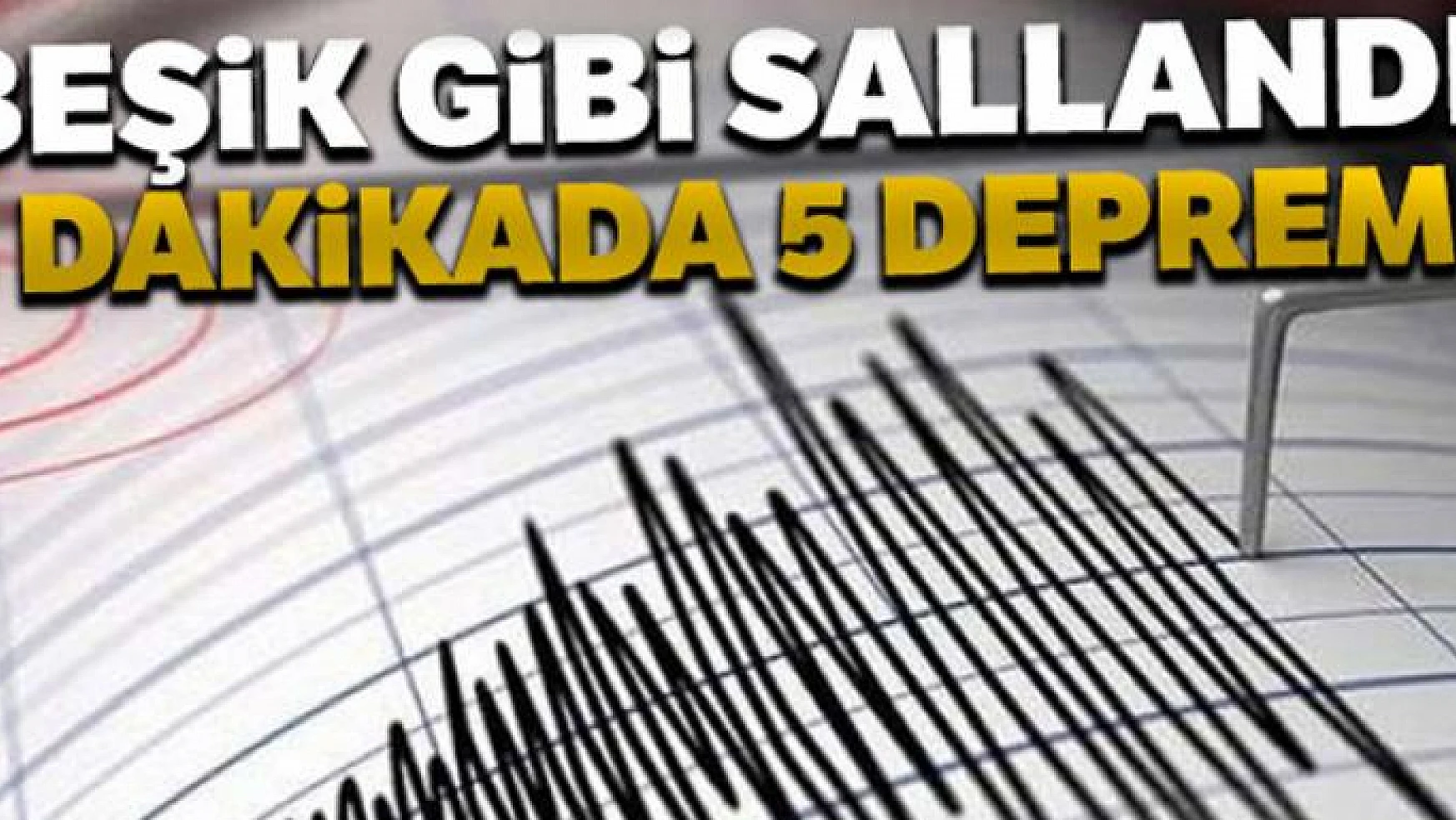 Manisa'da 5 dakikada 5 deprem meydana geldi