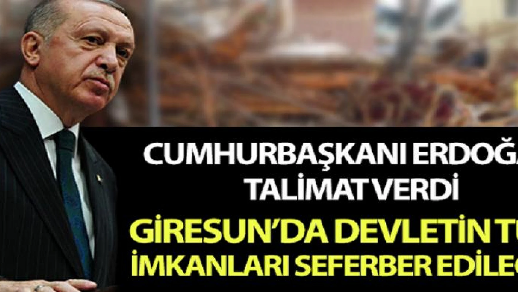Cumhurbaşkanı Erdoğan, Giresun'da devletin tüm imkanlarının seferber edilmesi talimatını verdi