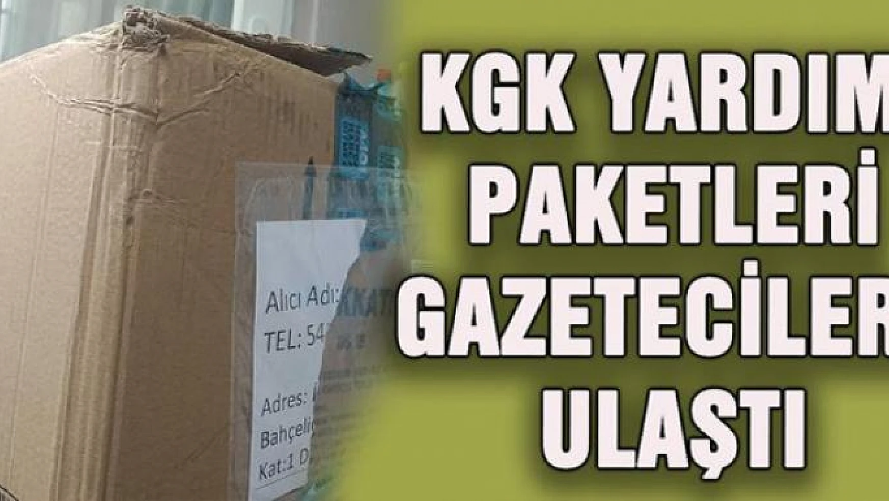 KGK'nın gıda paketleri gazetecilere dağıtıldı