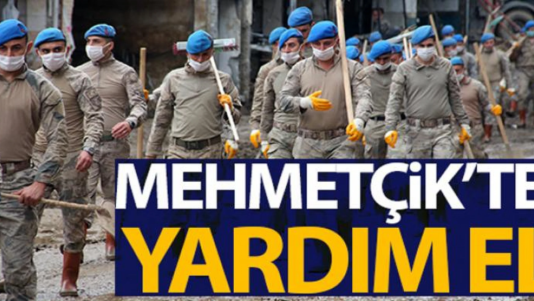 Selin vurduğu Dereli'deki temizlik çalışmasına Trabzon Komando Birliği'nden destek