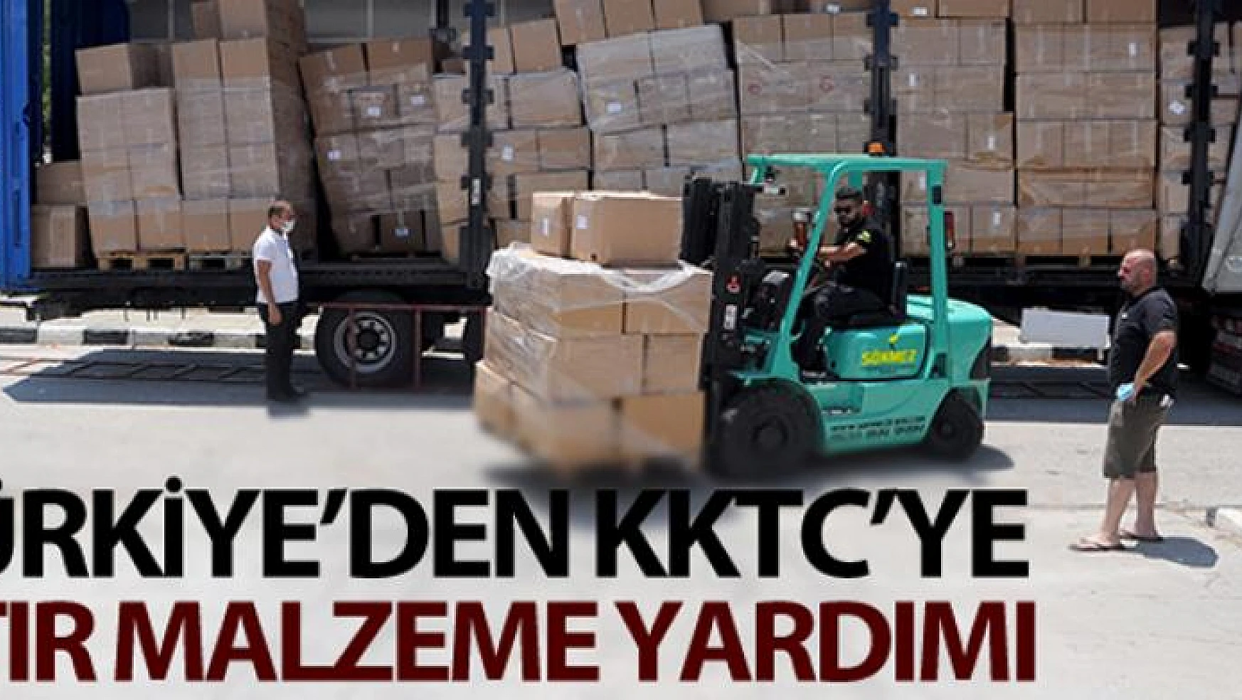 Türkiye'den KKTC'ye 3 tır tıbbi malzeme yardımı