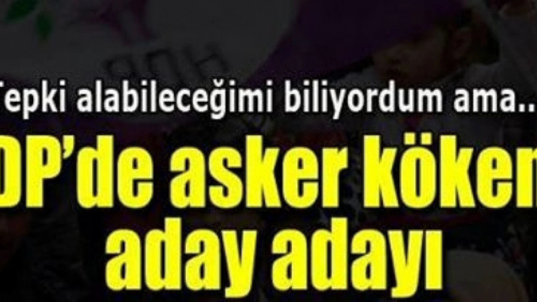 EMEKLİ  ASKER  HDP'DEN ADAY ADAYI OLDU