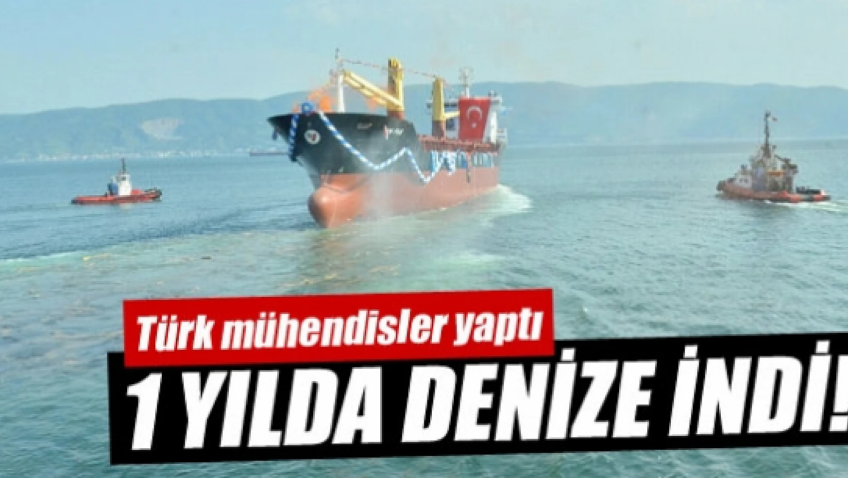 Türk mühendislerince tamamlanan dev gemi suya indirildi