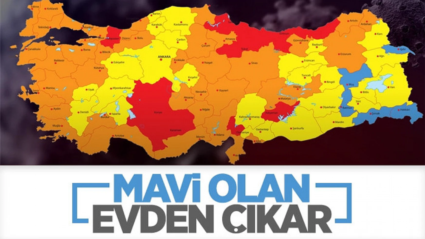 Türkiye'nin koronavirüs risk haritası