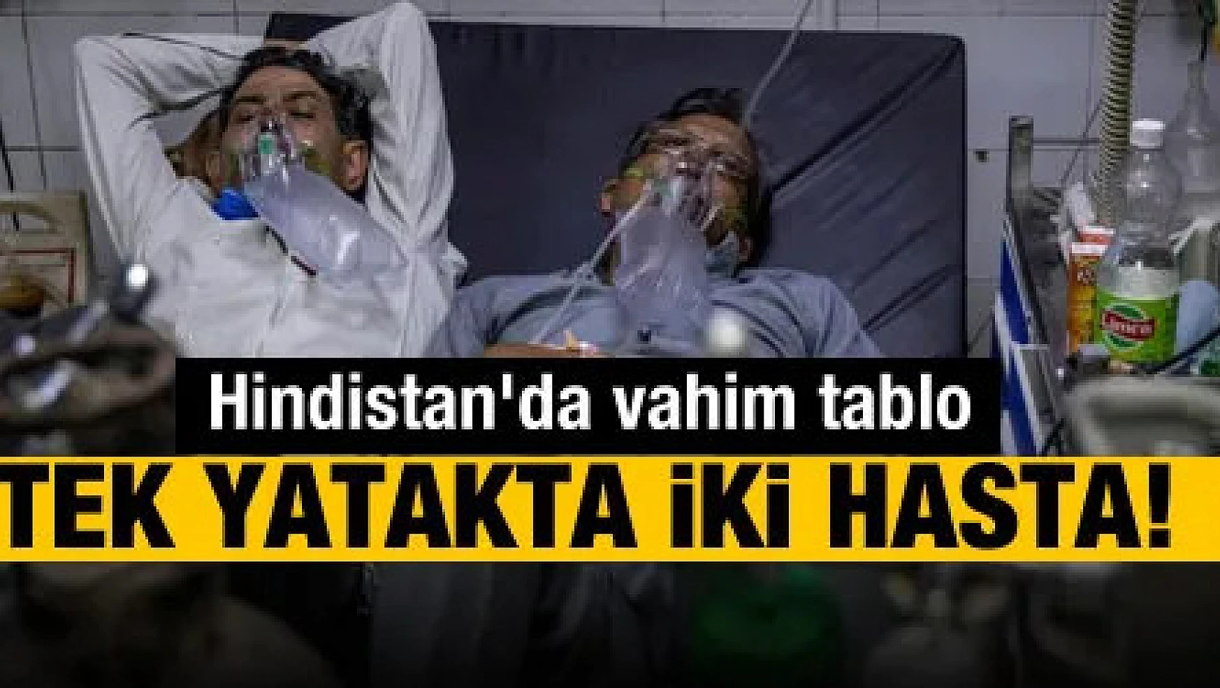 Hindistan'da vahim tablo: Tek yatakta iki hasta