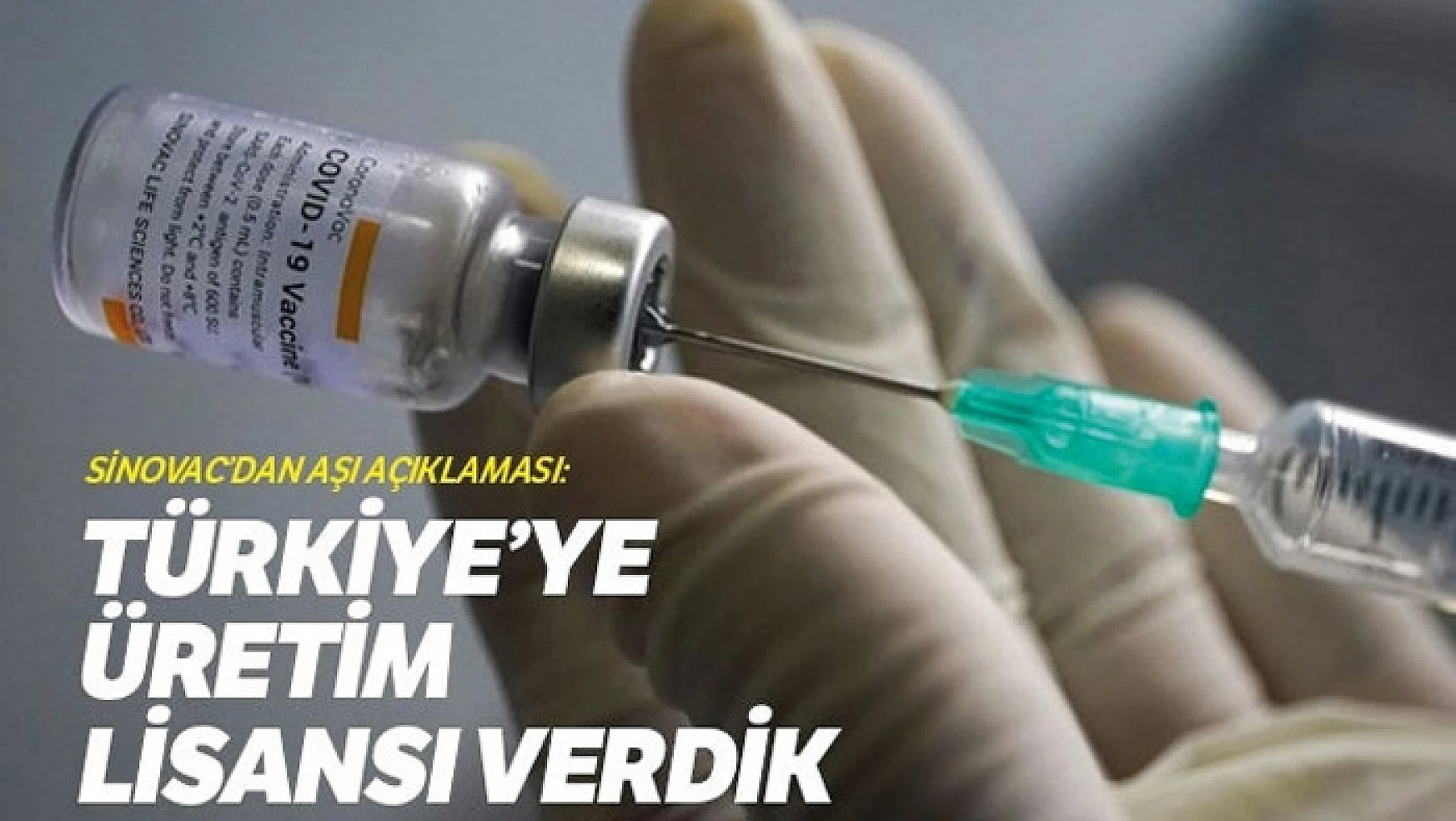 Sinovac aşısı Türkiye'de üretilecek