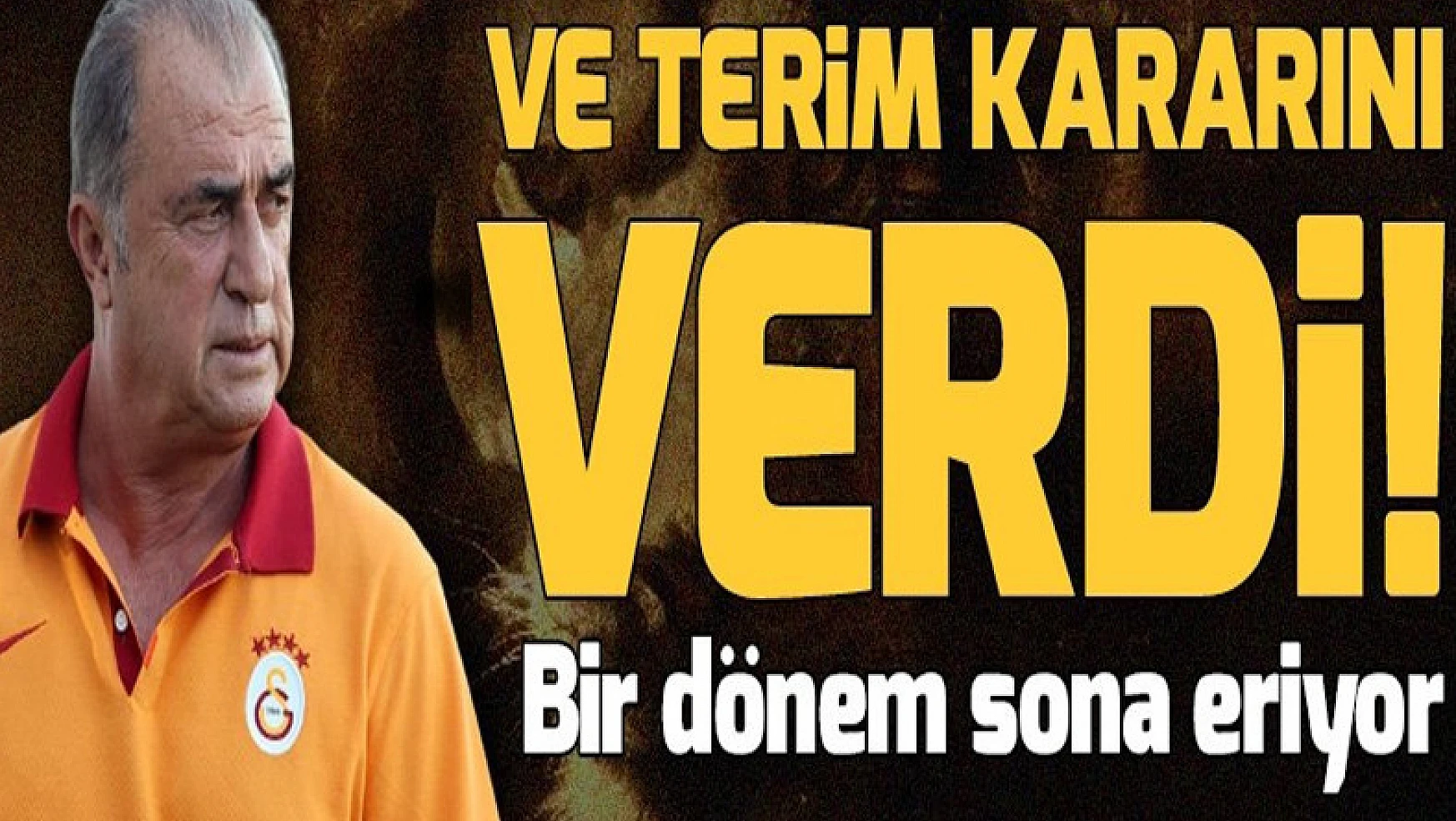 Galatasaray'da Fatih Terim kararını verdi! Bir dönem sona eriyor.