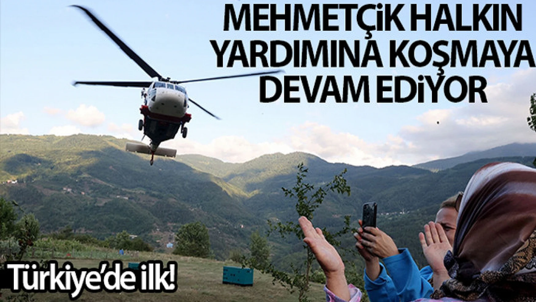 Türkiye'de ilk kez askeri helikopterle jeneratör nakledildi