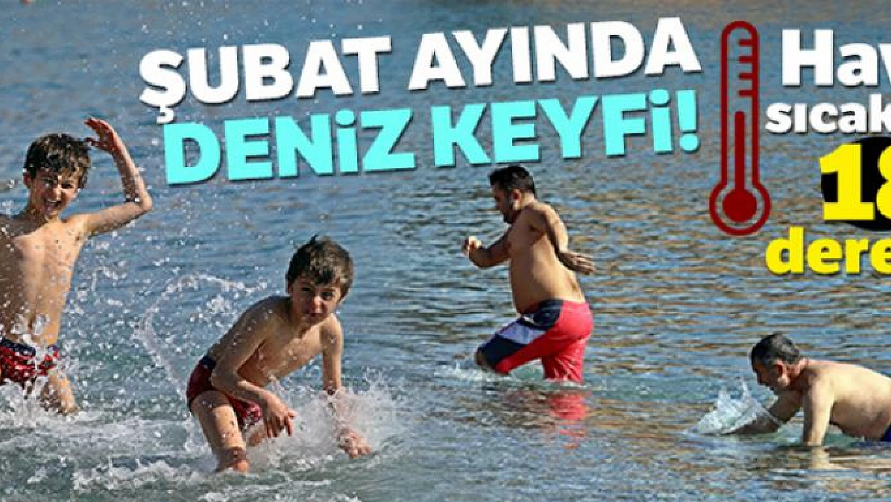 Antalya'da şubat ayında deniz keyfi