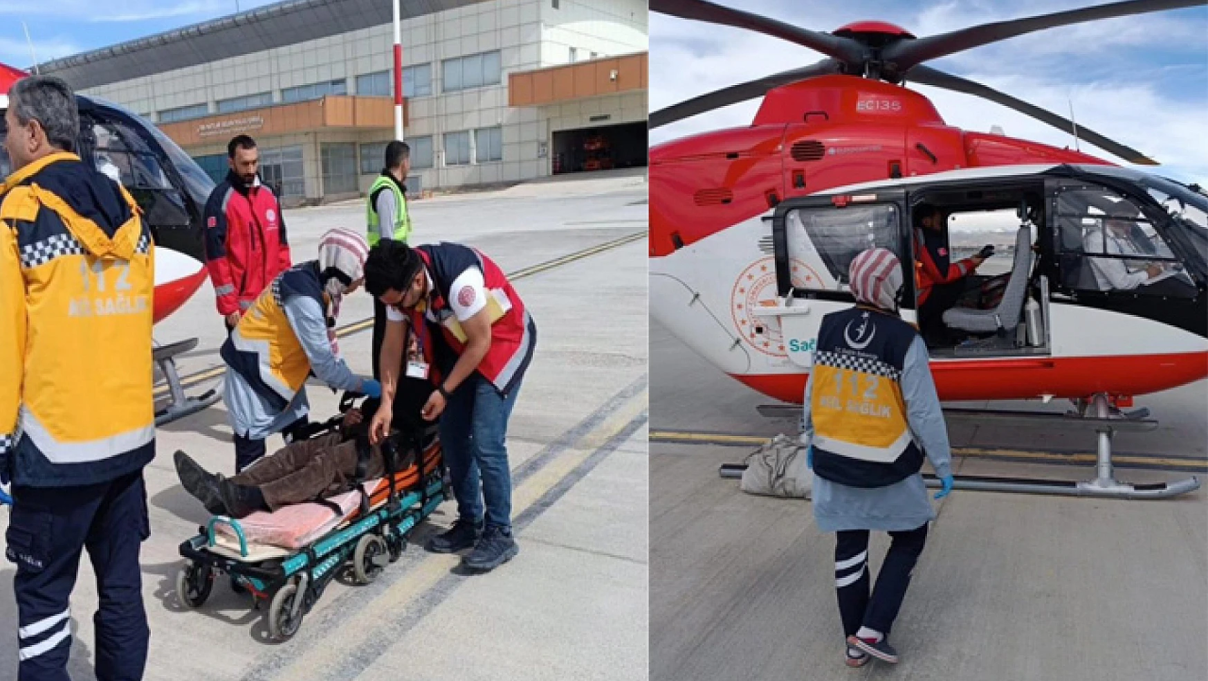 Apandisit hastası helikopterle Van'a sevk edildi