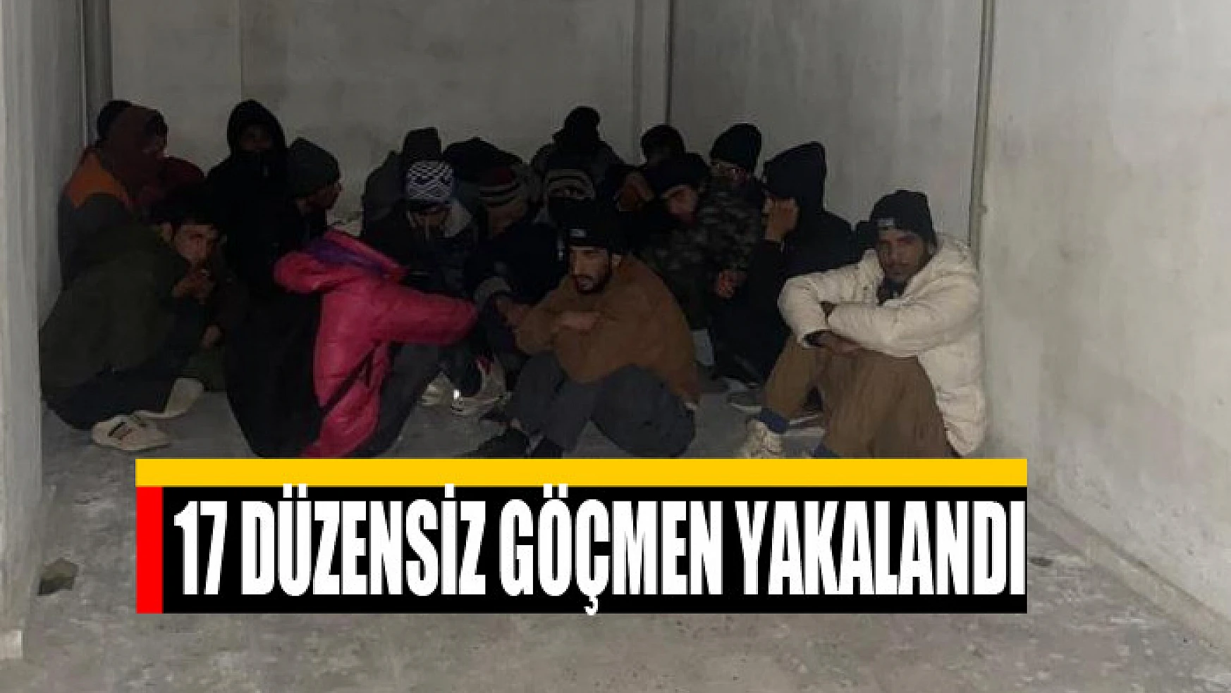 Atıl durumdaki iş merkezinde 17 düzensiz göçmen yakalandı