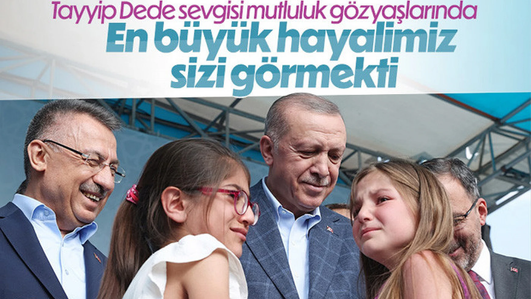 Cumhurbaşkanı Erdoğan'a Vanlı küçük kızlardan sevgi seli