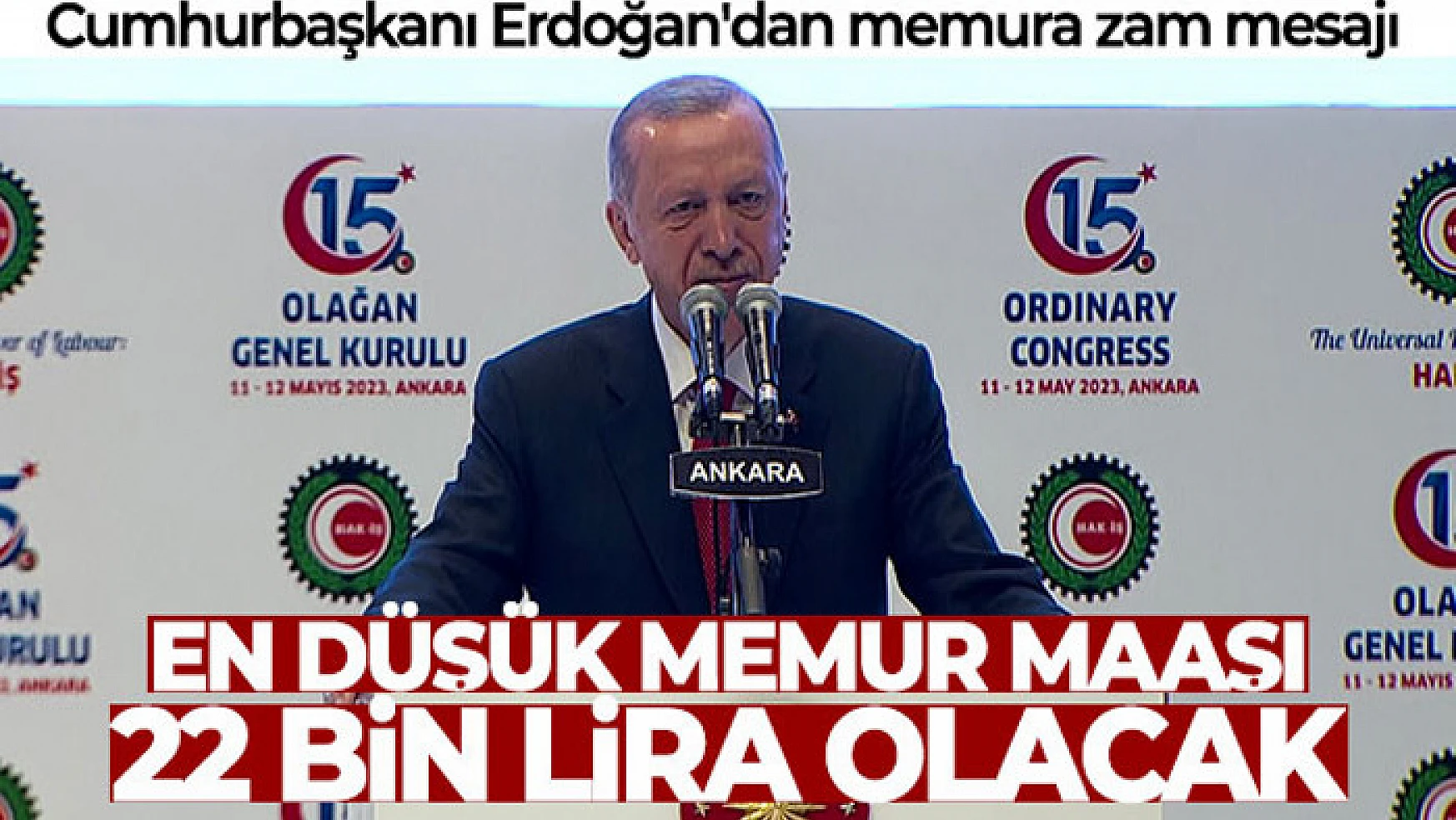 Cumhurbaşkanı Erdoğan'dan memura zam mesajı