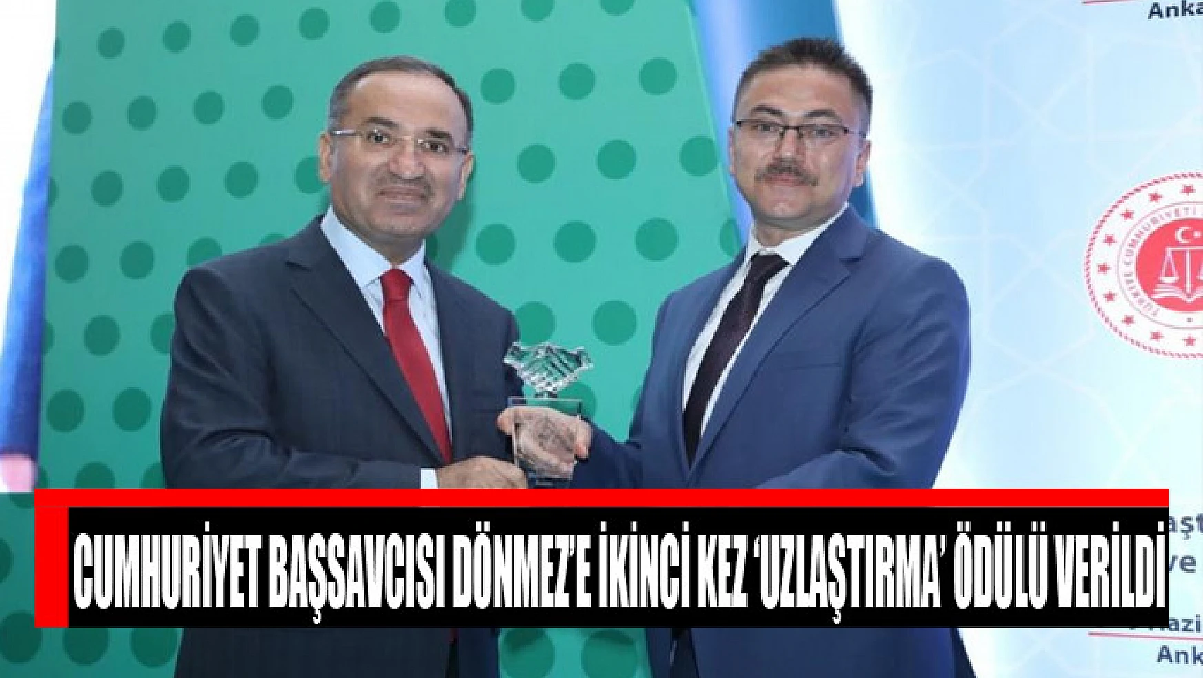 Cumhuriyet Başsavcısı Dönmez'e ikinci kez 'uzlaştırma' ödülü verildi