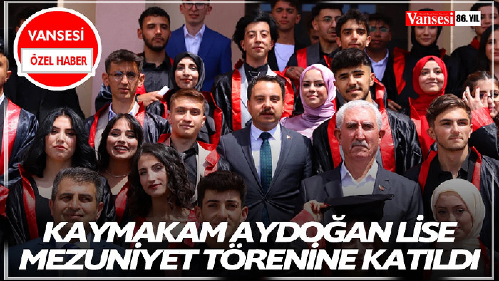 Kaymakam Aydoğan Lise mezuniyet törenine katıldı