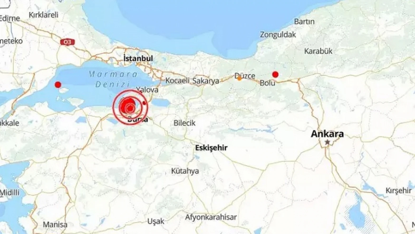 Son Dakika: Marmara'da deprem