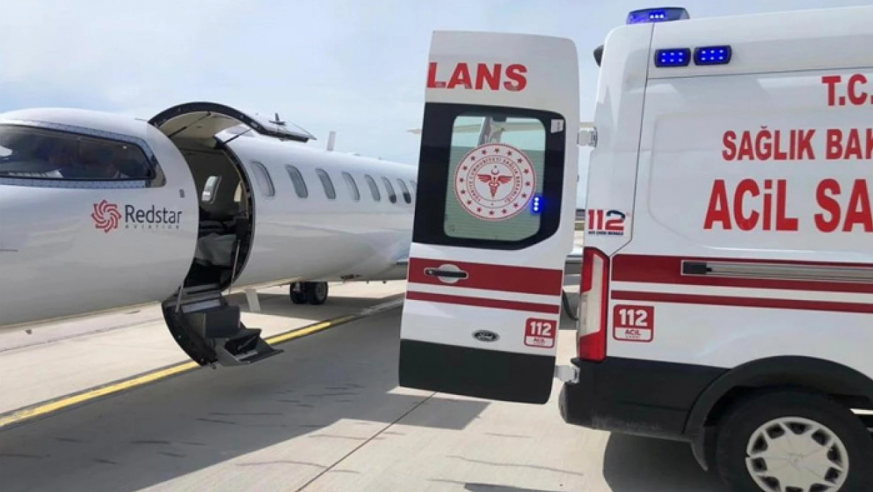 Van'da kalp hastası bebek için ambulans uçak havalandı