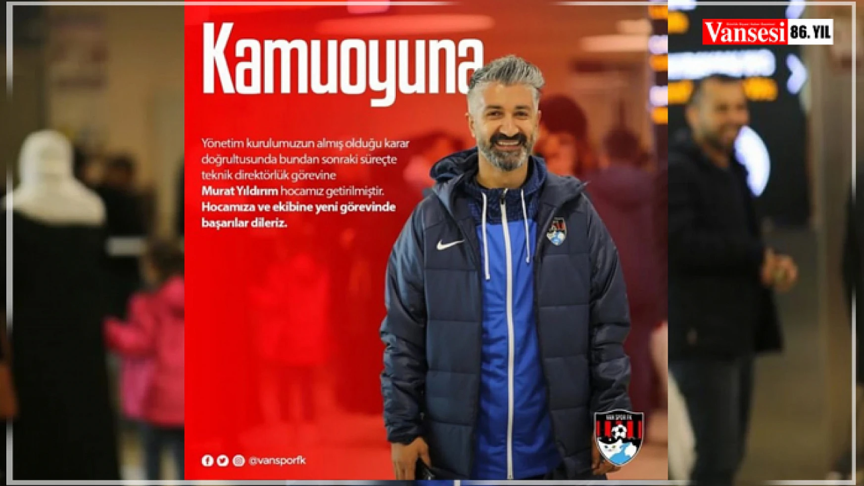 Vanspor'da Teknik Direktörlüğe Murat Yıldırım Getirildi